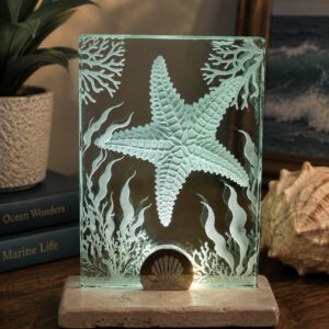 Starfish Sanctuary™ – Hand-Carved Coastal Glass Art